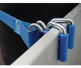 Conteneur - Filets de protection 200kg - 3,6m - 45mm - Clips de coins - Bleu